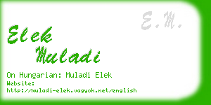 elek muladi business card